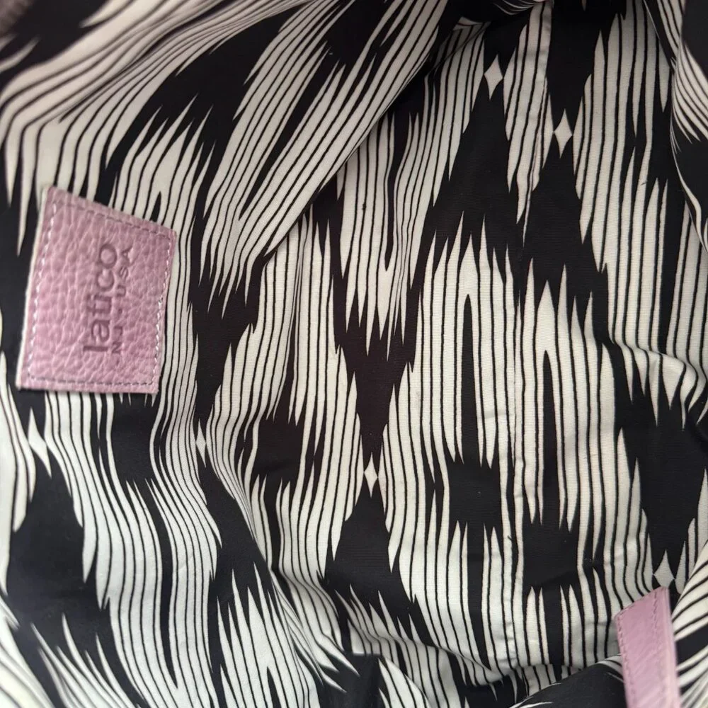 latico Pink Leather Woven-Accent Tote - Picture 4 of 7